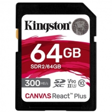 Карта памяти Kingston 64GB class 10 UHS-II U3 Canvas React Plus (SDR2/64GB)