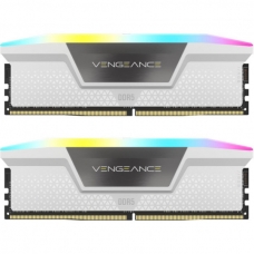 Модуль пам'яті для комп'ютера DDR5 32GB (2x16GB) 6400 MHz Vengeance RGB White Corsair (CMH32GX5M2B6400C36W)