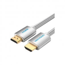 Кабель мультимедійний HDMI to HDMI 3.0m V2.0 4K 60Hz Silver Metal Type Vention (AABII)