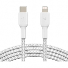 Дата кабель USB Type-С to Lightning 2.0m white Belkin (CAA004BT2MWH)