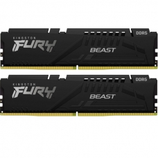 Модуль пам'яті для комп'ютера DDR5 64GB (2x32GB) 6400 MHz Beast Black EXPO Kingston Fury (ex.HyperX) (KF564C32BBEK2-64)