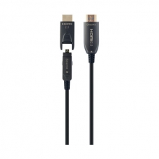 Кабель мультимедийный HDMI to HDMI 20.0m AOC V.2.0, 4K 60Hz Gold Cablexpert (CCBP-HDMID-AOC-20M)