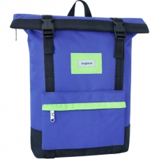 Рюкзак для ноутбука Bagland 15" Holder 25L, roll top, 0051666, blue/black (1065919121)