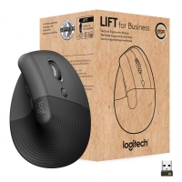 Мышка Logitech Lift Vertical Ergonomic Wireless/Bluetooth for Business Graphite (910-006494)