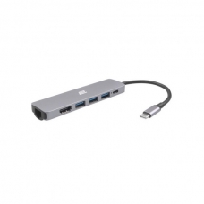 Концентратор 2E USB-C Slim Aluminum Multi-Port 6in1 (2EW-2684)