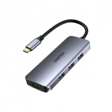 Концентратор Choetech USB-C 7-in-1 (HDMI/PD/CR/USB-A/USB-C) alum (HUB-M19-GY)