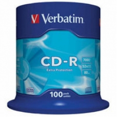 Диск CD Verbatim CD-R 700Mb 52x Cake box 100шт Extra (43411)
