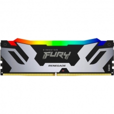 Модуль памяти для компьютера DDR5 16GB 7200 MHz Renegade RGB Black/Silver Kingston Fury (ex.HyperX) (KF572C38RSA-16)