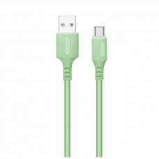 Дата кабель USB 2.0 AM to Type-C 1.0m soft silicone green ColorWay (CW-CBUC042-GR)