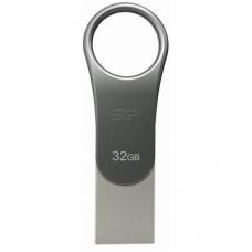 USB флеш накопичувач Silicon Power 32GB Mobile C80 Silver USB 3.2 (SP032GBUC3C80V1S)