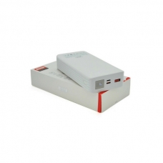 Батарея універсальна XO 20000mAh, PD/20W, QC/18W, Lightning, Type-C, USB, white (XO-PR144W)