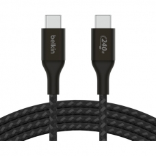 Дата кабель USB-C to USB-C 2.0m 240W Black Belkin (CAB015BT2MBK)