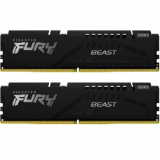 Модуль пам'яті для комп'ютера DDR5 16GB (2x8GB) 5200 MHz FURY Beast Black Kingston Fury (ex.HyperX) (KF552C40BBK2-16)