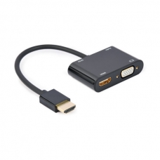 Переходник Cablexpert HDMI to HDMI/VGA+audio 3.5mm (A-HDMIM-HDMIFVGAF-01)