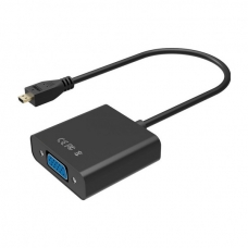 Переходник micro HDMI M to VGA F 0.3m 4K/2K Black Voltronic (YT-C-mcHDMI(M)/VGA(F)-B)