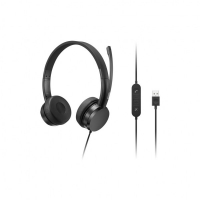 Навушники Lenovo USB-A Wired Stereo On-Ear Black (4XD1K18260)