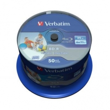 Диск BD Verbatim 25Gb 6x Cacke 50шт Wide Inkjet Printable SL Datalife (43812)