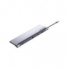Концентратор Vention USB3.1 Type-C to DP/HDMI/VGA/USB-C/USB3.0x3/RJ45/SD/TF/TRRS 3.5mm/PD 100W 12in1 (THSHC)
