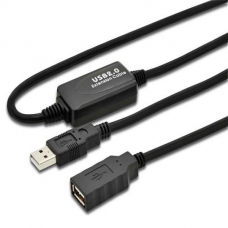 Дата кабель USB 2.0 AM/AF 10.0m active Digitus (DA-73100-1)