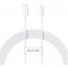 Дата кабель USB 2.0 AM to Type-C 2.0m 5A White Baseus (CAYS001402)