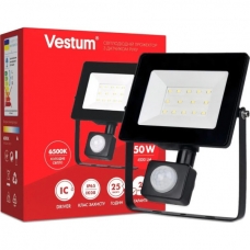 Прожектор Vestum LED з датчиком руху 50W 4 300Лм 6500K 175-250V IP65 (1-VS-3012)