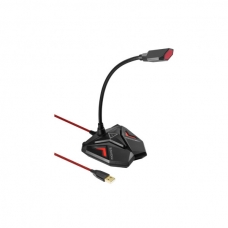 Мікрофон Promate Streamer LED USB Maroon (streamer.maroon)