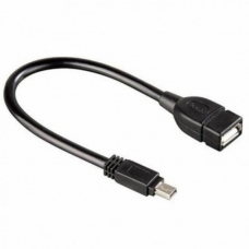 Дата кабель OTG USB 2.0 AF to Mini 5P 0.1m Atcom (12822)