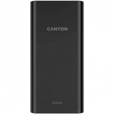 Батарея универсальная Canyon 20000mAh, Input 5V/2A, Output 5V/2.1A(Max), Black (CNE-CPB2001B)