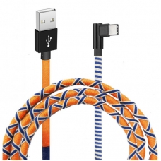Дата кабель USB 2.0 AM to Type-C 1.0m Orange/Blue Grand-X (FC-08OB)