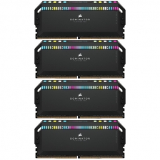 Модуль пам'яті для комп'ютера DDR5 64GB (4x16GB) 6200 MHz Dominator Platinum RGB Black Corsair (CMT64GX5M4B6200C32)