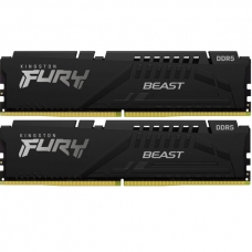 Модуль пам'яті для комп'ютера DDR5 16GB (2x8GB) 6000 MHz Beast Black XMP Kingston Fury (ex.HyperX) (KF560C30BBK2-16)