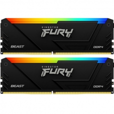 Модуль памяти для компьютера DDR4 32GB (2x16GB) 3733 MHz Beast Black RGB Kingston Fury (ex.HyperX) (KF437C19BB12AK2/32)