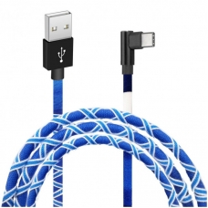 Дата кабель USB 2.0 AM to Type-C 1.0m White/Blue Grand-X (FC-08WB)