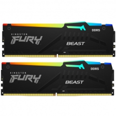 Модуль памяти для компьютера DDR5 32GB (2x16GB) 5600 MHz FURY Beast RGB Kingston Fury (ex.HyperX) (KF556C40BBAK2-32)