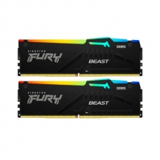 Модуль памяти для компьютера DDR5 16GB (2x8GB) 5600 MHz FURY Beast RGB Kingston Fury (ex.HyperX) (KF556C36BBEAK2-16)