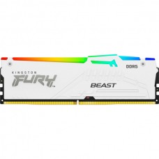 Модуль пам'яті для комп'ютера DDR5 32GB 6000 MHz FURY Beast White RGB Kingston Fury (ex.HyperX) (KF560C40BWA-32)