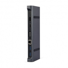 Концентратор Cablexpert USB-C 9-in-1 (USB-hub + HDMI/VGA/PD/CR/LAN/3.5mm) (A-CM-COMBO9-02)