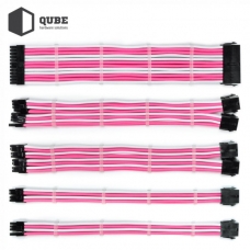 Кабель Qube для блока питания QUBE 1*24P MB, 2*4+4P CPU,2*6+2P VGA Whi (QBWSET24P2x8P2x8PWP)