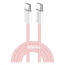 Дата кабель USB-C to USB-C 1.0m 60W 3.0А pink ColorWay (CW-CBPDCC061-P)